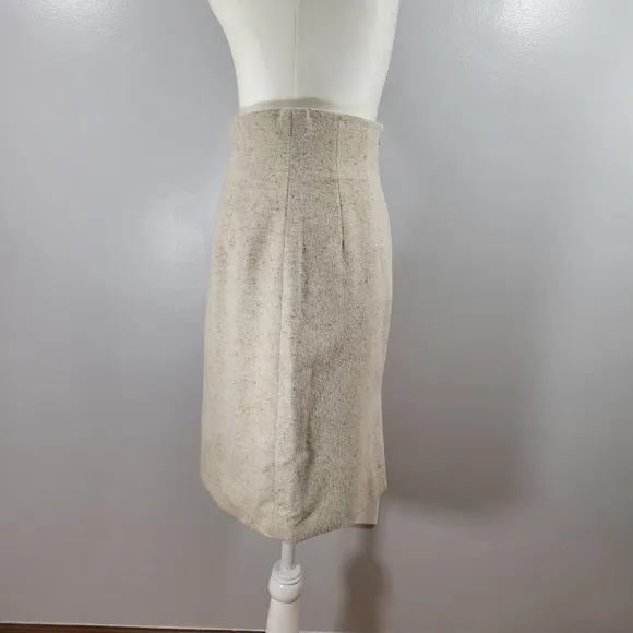 Vintage RICHARD TYLER high waisted wool angora blend silk lined pencil skirt USA