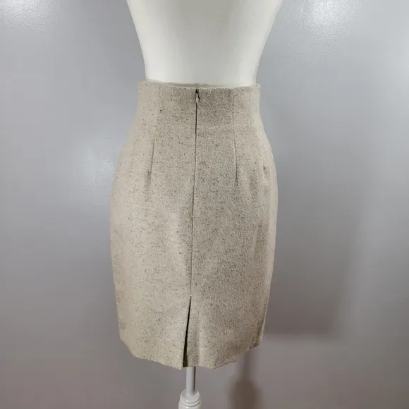Vintage RICHARD TYLER high waisted wool angora blend silk lined pencil skirt USA