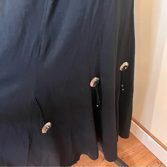 Vintage Western Embellished Boho Maxi Circle Elastic Waist Women’s Skirt