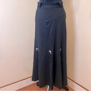 Vintage Western Embellished Boho Maxi Circle Elastic Waist Women’s Skirt