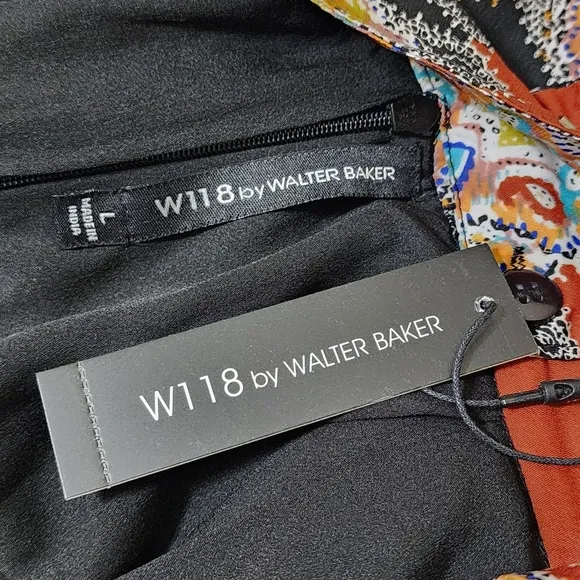 W118 by Walter Baker Pleated Paisley Print Mini Skirt Large Multicolor