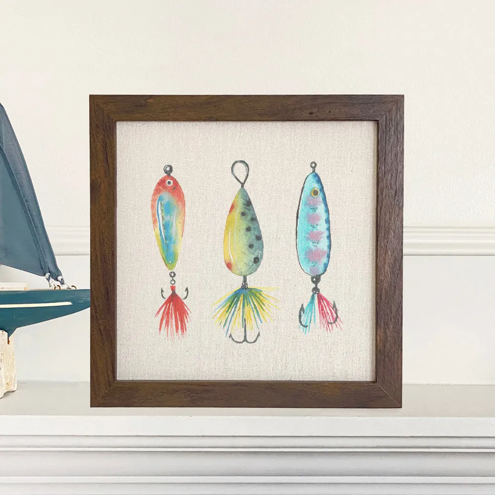 Watercolor Bait - Framed Sign