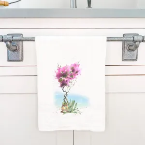 Watercolor Bougainvillea - Cotton Tea Towel