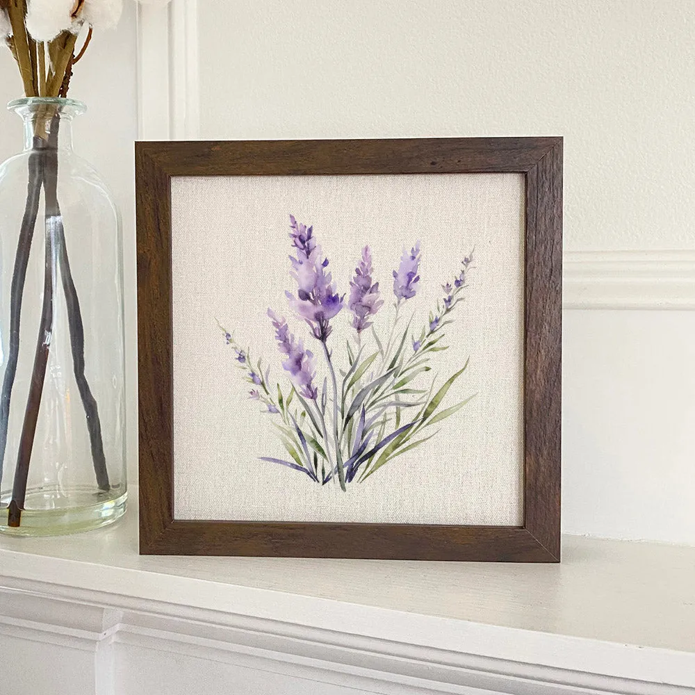 Watercolor Lavender - Framed Sign