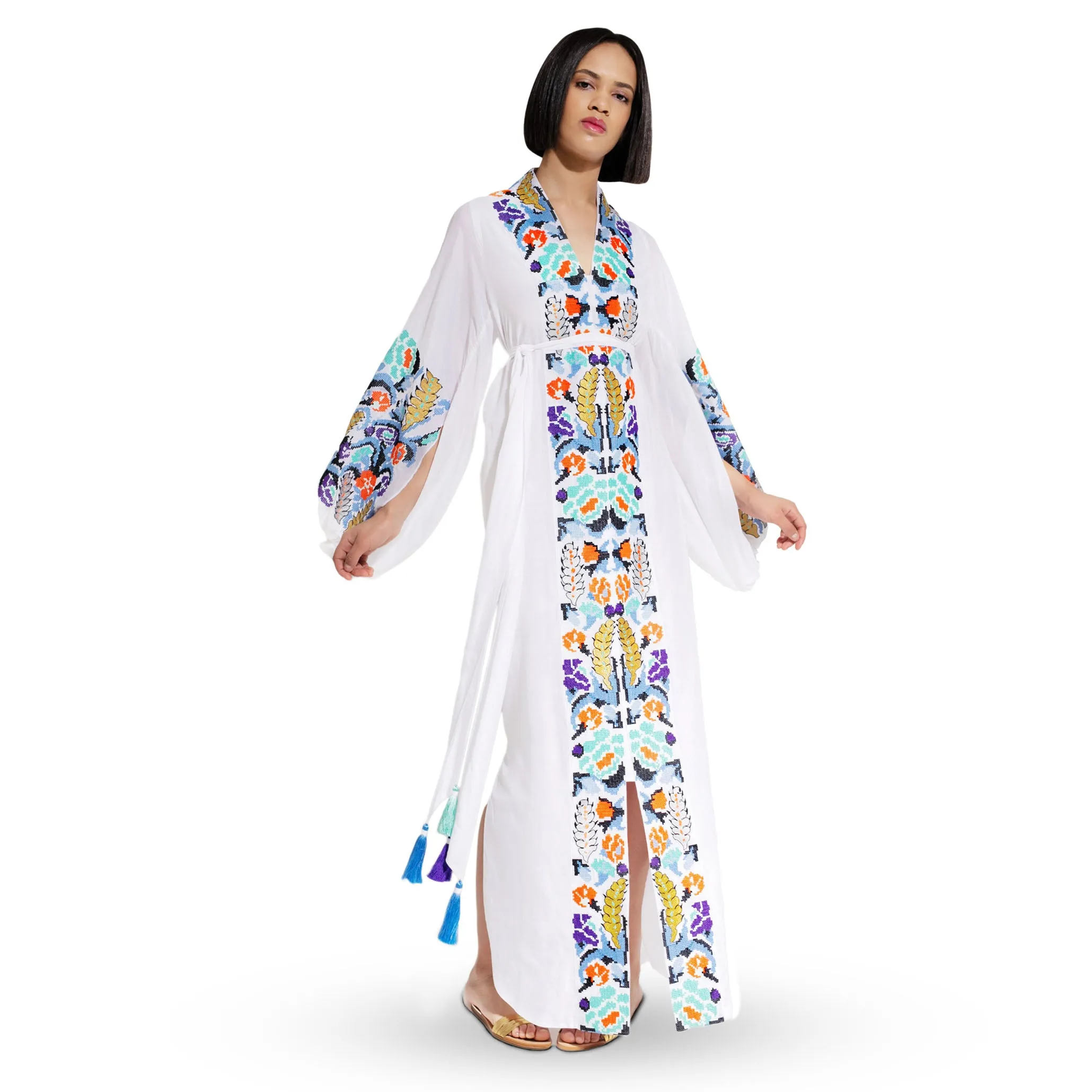 White embroidered dress