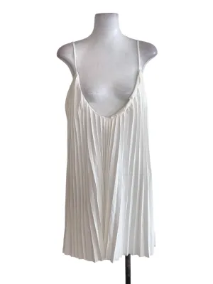 White Pleated Dress