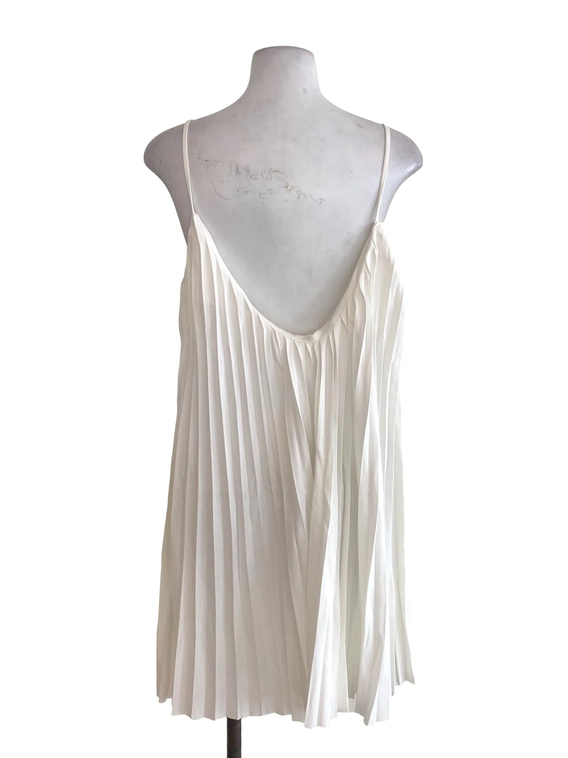 White Pleated Dress