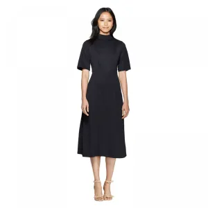 Who What Wear Women's Short Sleeve Cowl Neck Back Tie A Line Midi Dress