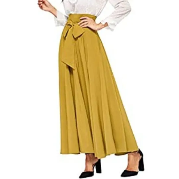 Women's Elegant High Waist Maxi Skirts