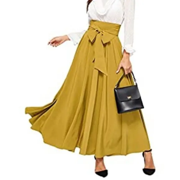 Women's Elegant High Waist Maxi Skirts