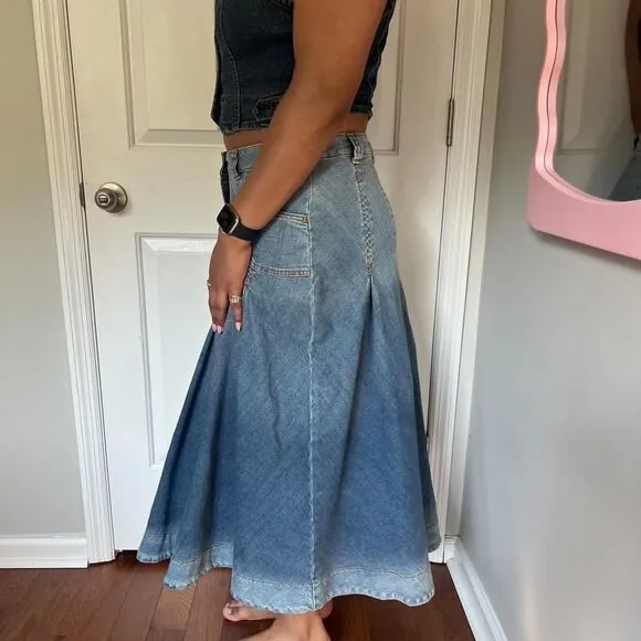 Y2K SOFT SURROUNDINGS DENIM FAIRY MAXI SKIRT
