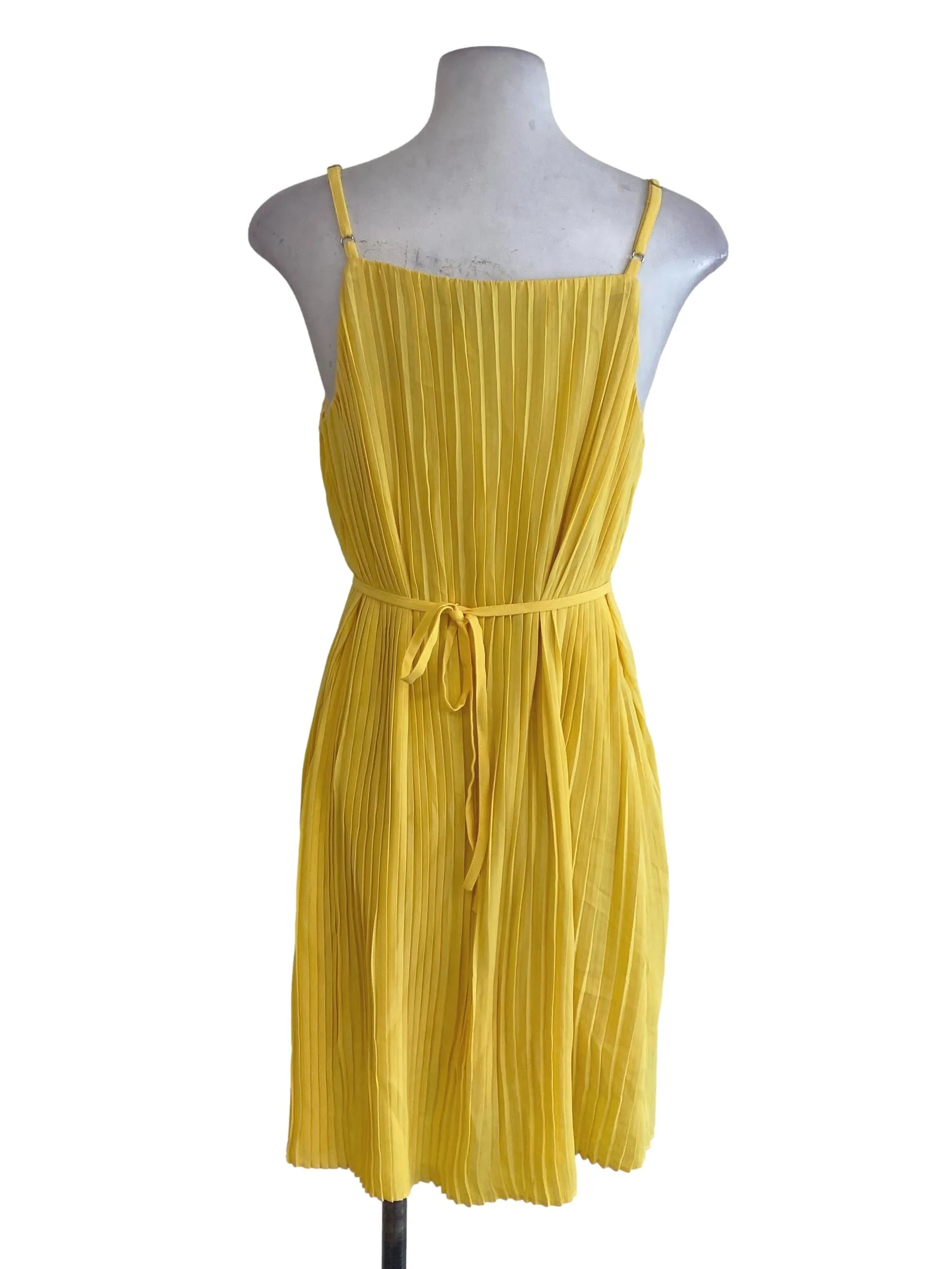 Yellow Pleated Dress