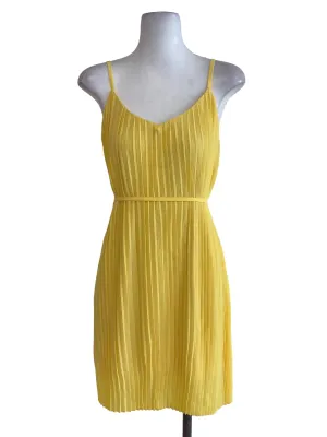 Yellow Pleated Dress