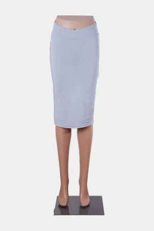 ZACHARY Silver Stretch High Waist Skirt