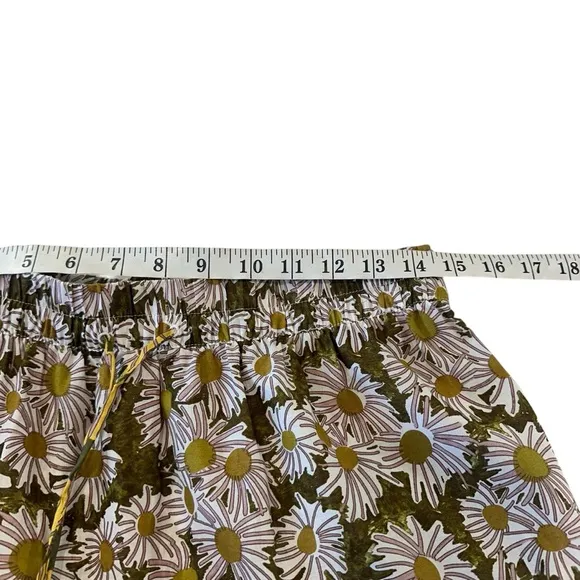 Zara Daisy Print Maxi Tiered Skirt with Coordinating Crop Top, Medium