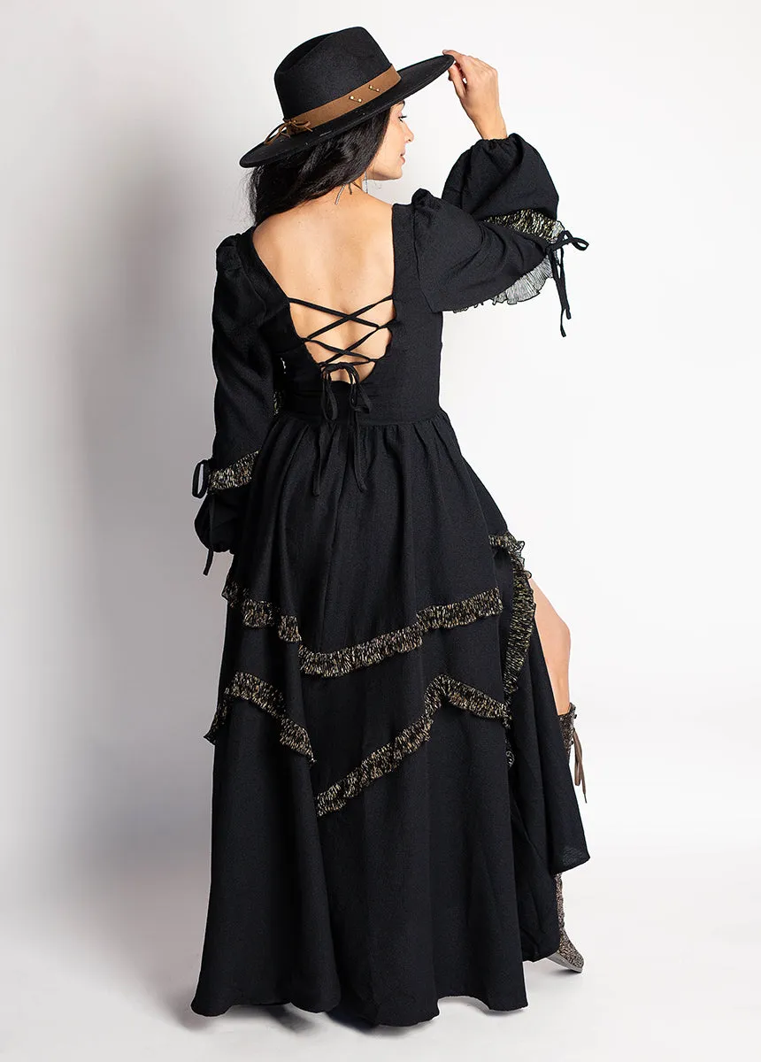 Zaynab Dress in Black Multi