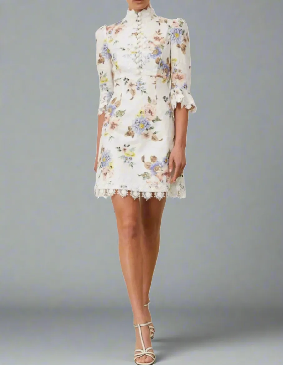 Zimmermann APPLIQUE MINI DRESS